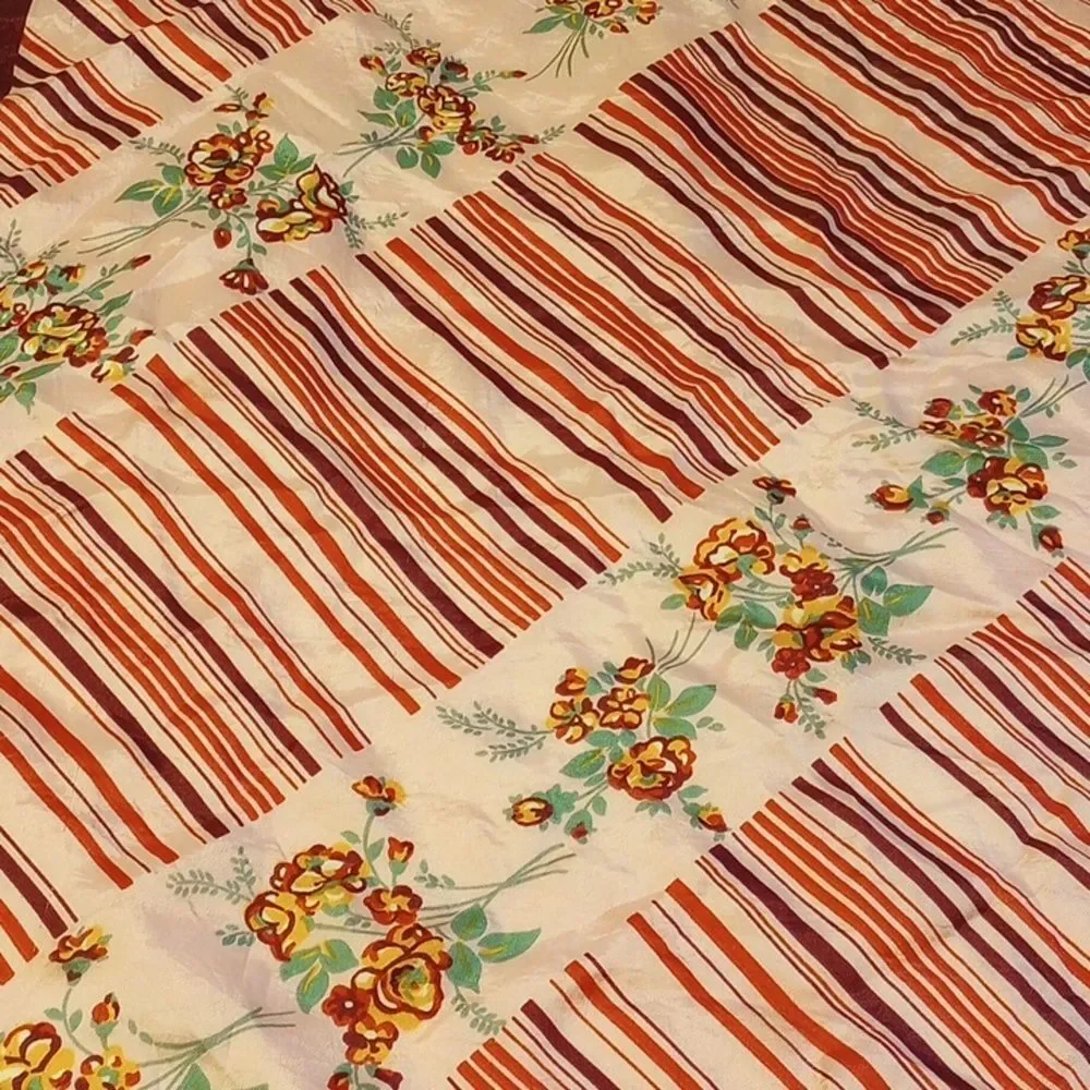 Vintage Pink Floral Square Scarf